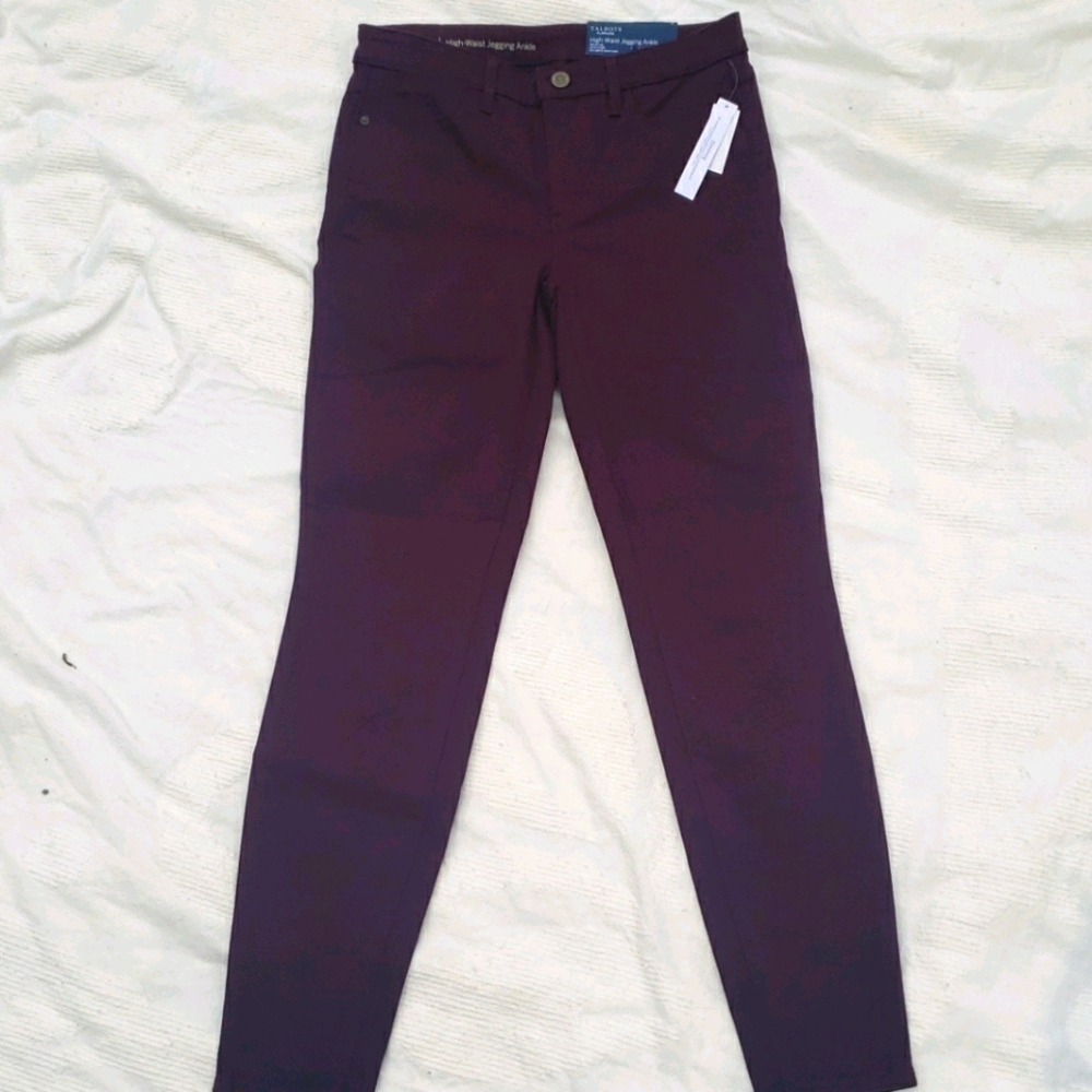 Talbots High Waist Burgundy Jeggings NWT